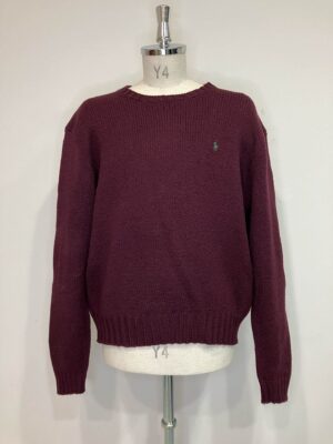 MENS レッド ニット・カーディガン