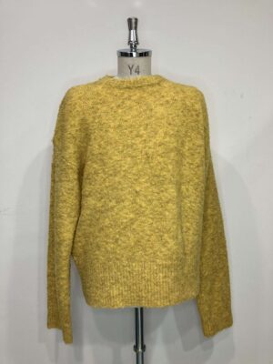 MENS イエロー ニット・カーディガン