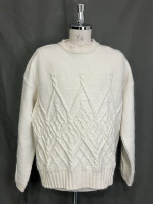 MENS ホワイト ニット・カーディガン