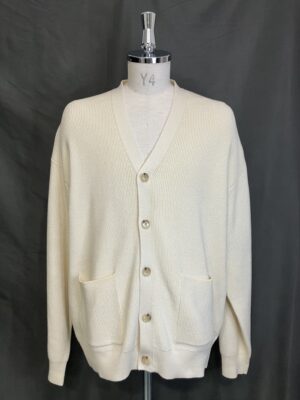MENS アイボリー ニット・カーディガン
