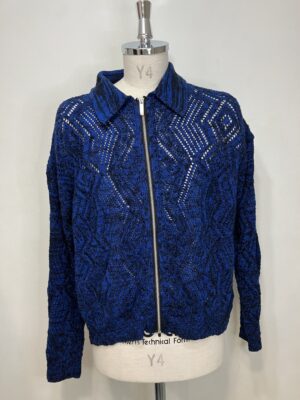 MENS ブルー ニット・カーディガン
