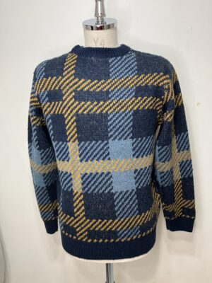 MENS ブルー ニット・カーディガン