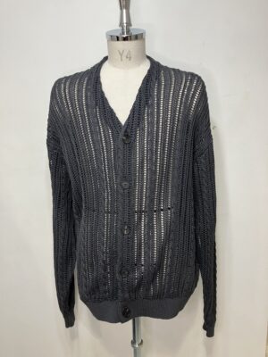 MENS グレー ニット・カーディガン