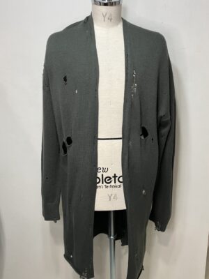 MENS グレー ニット・カーディガン