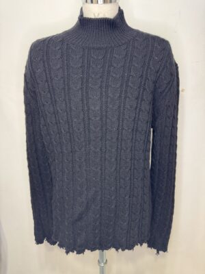 MENS ブラック ニット・カーディガン