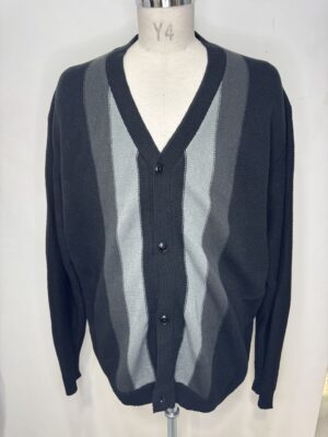 MENS ブラック ニット・カーディガン