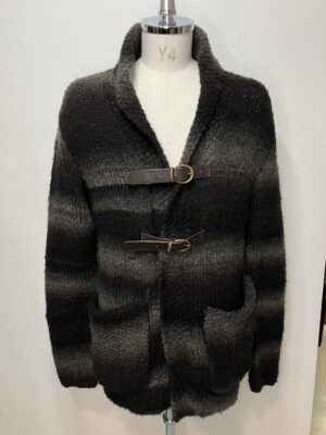 MENS ブラック ニット・カーディガン