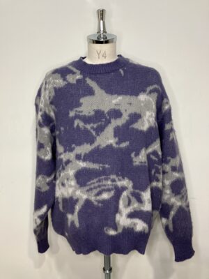 MENS パープル ニット・カーディガン