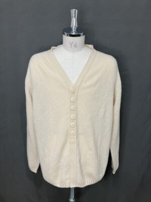 MENS アイボリー ニット・カーディガン