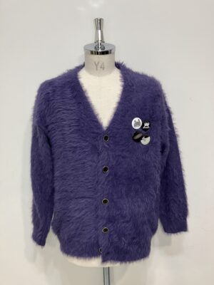 MENS パープル ニット・カーディガン