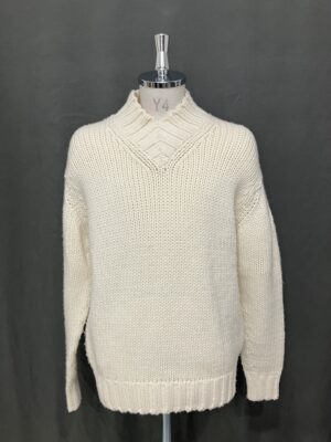 MENS アイボリー ニット・カーディガン