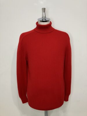 MENS レッド ニット・カーディガン