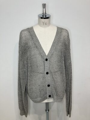 MENS グレー ニット・カーディガン